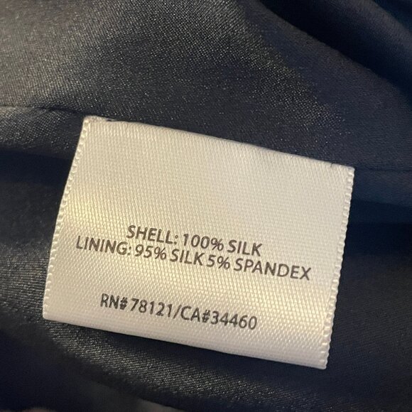 Eileen Fisher Silk Georgette Chiffon Micro Pleated Sleeveless Dress in Graphite - Picture 8 of 8